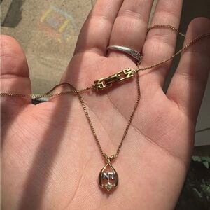 Vintage Nina Ricci Necklace Gold Plated Stamped